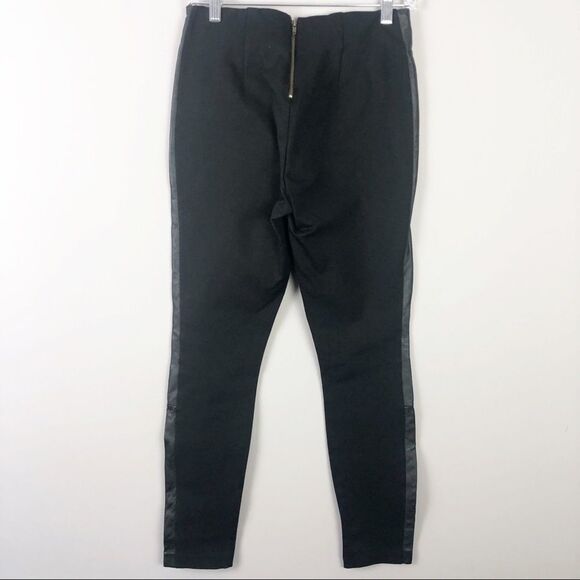 J. Crew | Black Pixie Pants with Leather Stripe - Picture 6 of 8